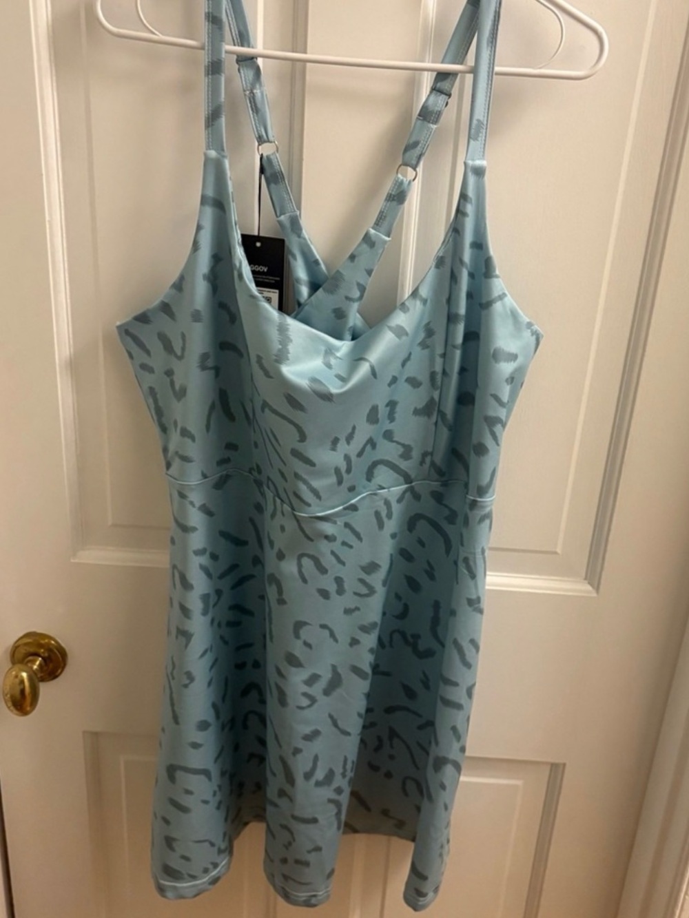 New With Tags GGOV Light Blue Leopard Print Tennis Golf Dress